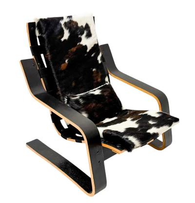 Mid-Century Modern Sculptural Plywood Lounge Chair, The Netherlands 1970s